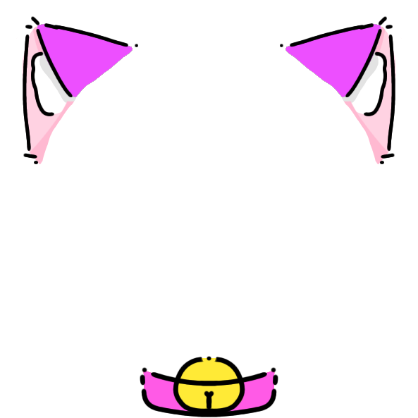 magneta collar purple cat ears Decoration